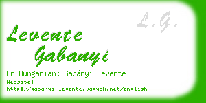 levente gabanyi business card