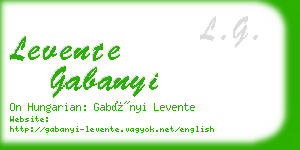 levente gabanyi business card